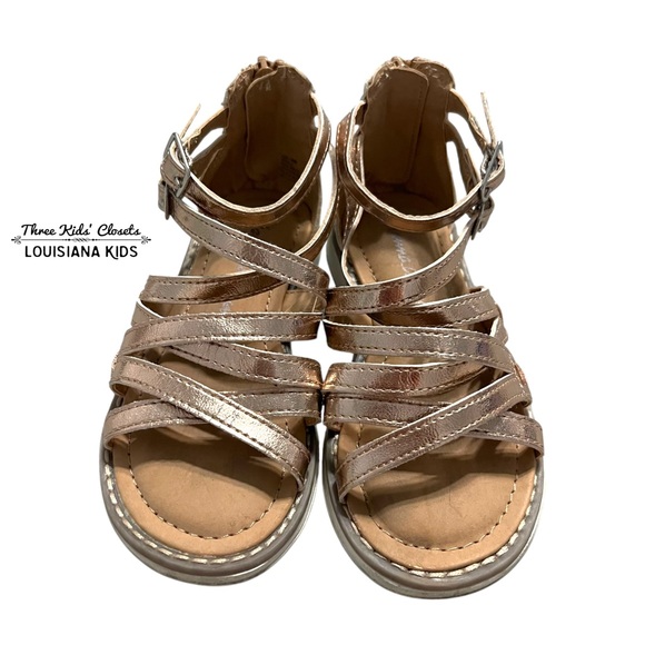 Hanna Andersson Sz Metallic Gold Sandals